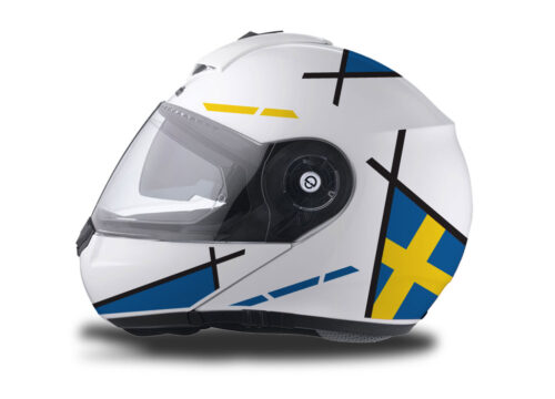 Schuberth C3 Pro Helmet Vector Sweden Flag Series