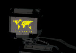 BMW Aluminum Top Box The Globe Yellow Reflective stickers