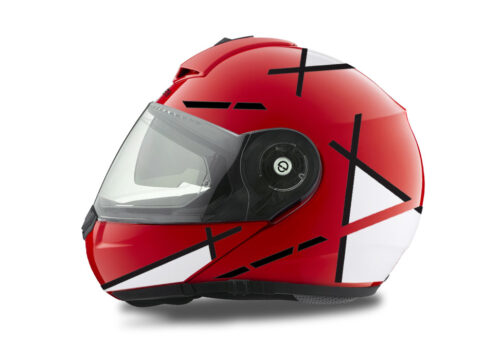 Schuberth C3 Pro Helmet (Red) Vector Series Black & White