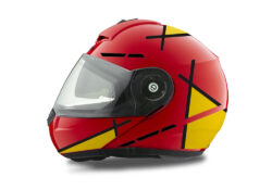 Schuberth C3 Pro Helmet (Red) Vector Series Black & Yellow