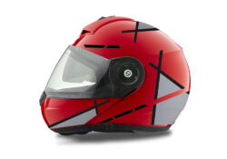 Schuberth C3 Pro Helmet (Red) Vector Series Black & Grey