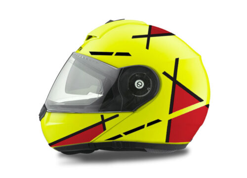 Schuberth C3 Pro Helmet (Yellow) Vector Series Black & Red