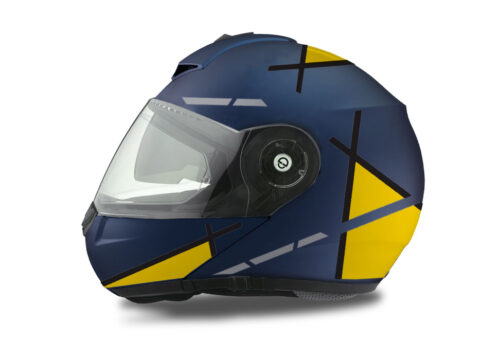 Schuberth C3 Pro Helmet (Blue) Vector Series Black & Yellow