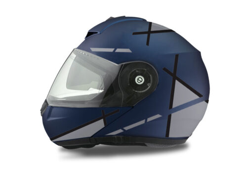 Schuberth C3 Pro Helmet (Blue) Vector Series Black & Silver