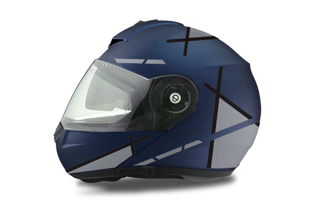 Schuberth C3 Pro Helmet (Blue) Vector Series Black & Silver