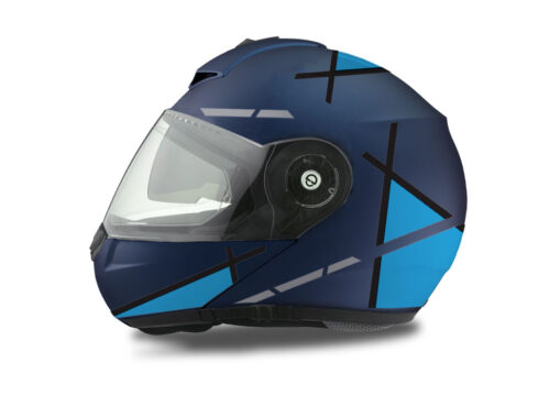 Schuberth C3 Pro Helmet (Blue) Vector Series Black & Light Blue