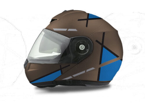 Schuberth C3 Pro Helmet (Metal Matte) Vector Series Black & Blue