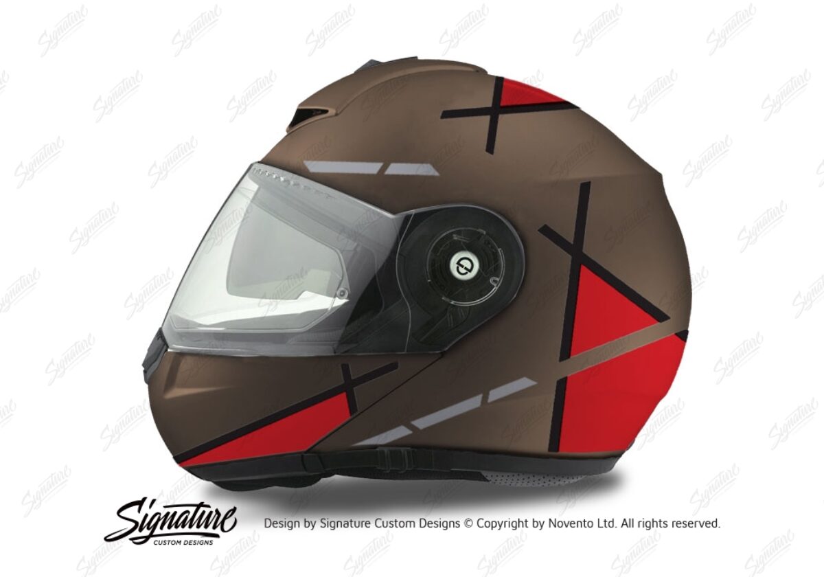 Schuberth C3 Pro Helmet (Metal Matte) Vector Series Black Red