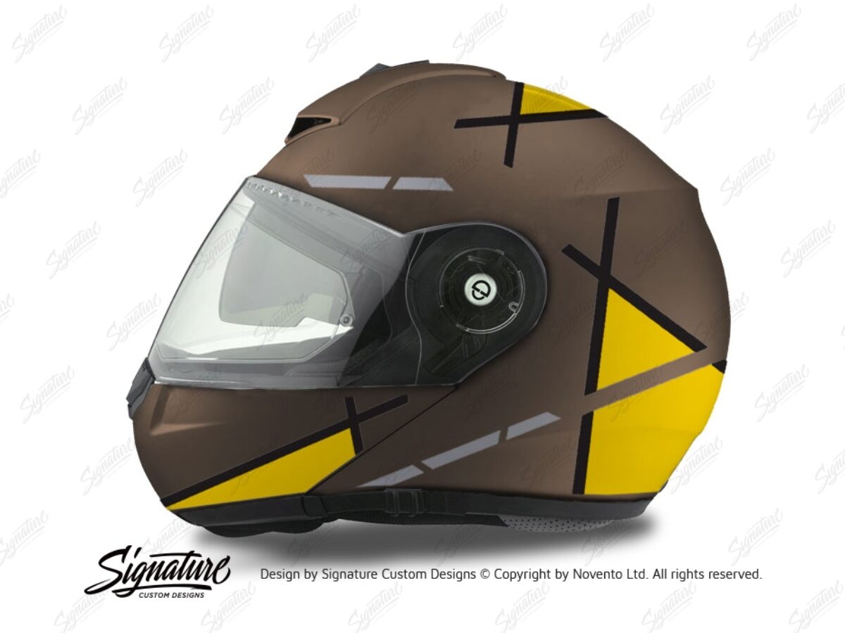Schuberth C3 Pro Helmet (Metal Matte) Vector Series Black & Yellow