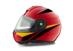 Schuberth C3 Pro Helmet (Red) Vivo Series Black & Yellow