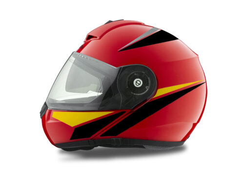 Schuberth C3 Pro Helmet (Red) Vivo Series Black & Yellow