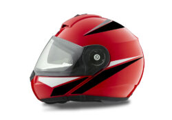 Schuberth C3 Pro Helmet (Red) Vivo Series Black & White