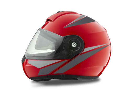 Schuberth C3 Pro Helmet (Red) Vivo Series Silver Variations