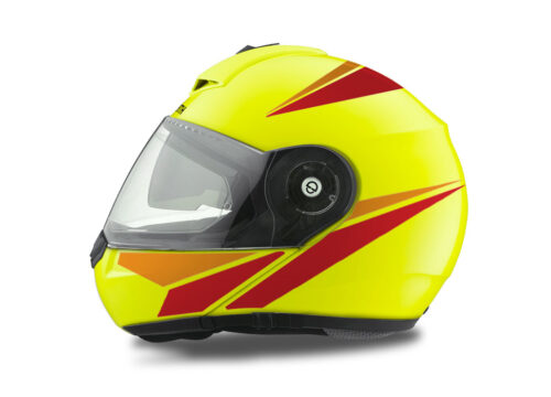 Schuberth C3 Pro Helmet (Yellow) Vivo Series Red & Orange