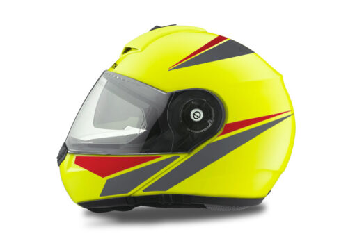 Schuberth C3 Pro Helmet (Yellow) Vivo Series Red & Grey