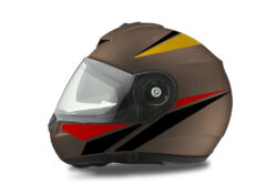 Schuberth C3 Pro Helmet (Metal Matte) Vivo Series Black, Red & Yellow