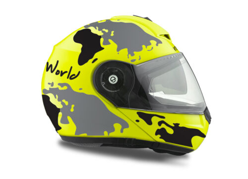 HEL 2099 Schuberth C3 Pro Yellow The World Black Grey 02