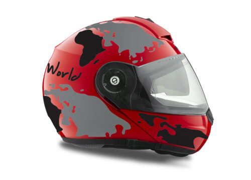 HEL 2102 Schuberth C3 Pro Red The World Black Grey 02