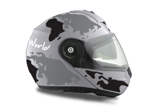 HEL 2104 Schuberth C3 Pro Silver The World Black Grey 02
