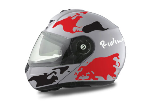 HEL 2106 Schuberth C3 Pro Silver The World Black Red 01