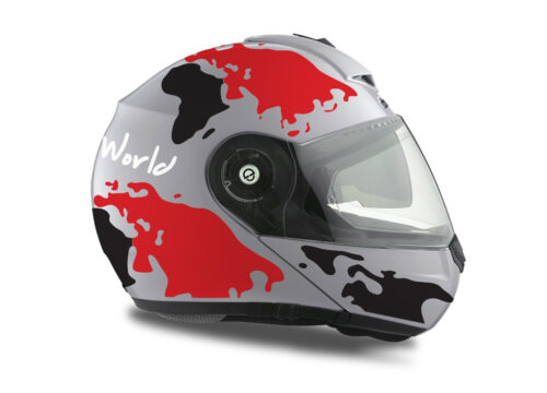 HEL 2106 Schuberth C3 Pro Silver The World Black Red 02