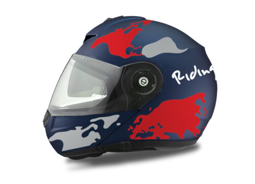 HEL 2107 Schuberth C3 Pro Blue Matte The World Grey Red 01