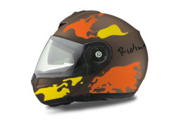 HEL 2110 Schuberth C3 Pro Metal Matte The World Yellow Orange 01