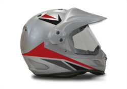Arai Tour XD4 Silver Helmet Alive Red & Grey