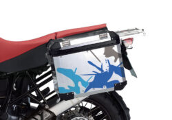 BMW Aluminum Side Panniers Safari Blue Variation Stickers Kit
