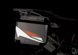 BMW Aluminum Side Panniers Alive Orange & Black Reflective Film
