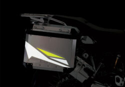 BMW Aluminum Side Panniers Alive Yellow & Black Reflective Film