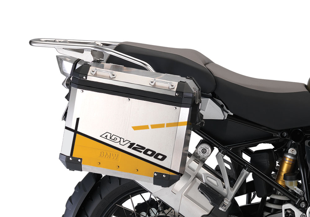 BMW Aluminum Side Panniers Vector Yellow Reflective Film - Image 2