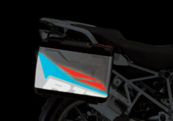 BMW Vario Side Panniers Black/Blue Reflective Film Alive Side Panniers Stickers