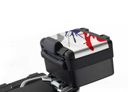 BSTI 2252 Vario Top Box BMW R1200GS LC Safari Blue Red Stickers 1