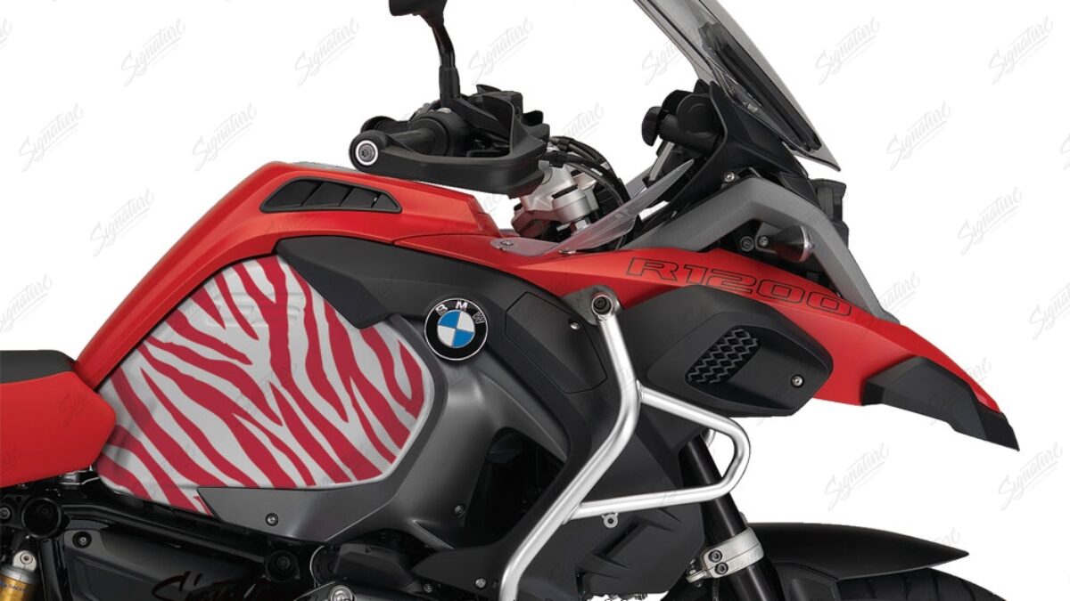 BMW R1200GS LC Adventure Racing Red Zebra Side Tank Signature