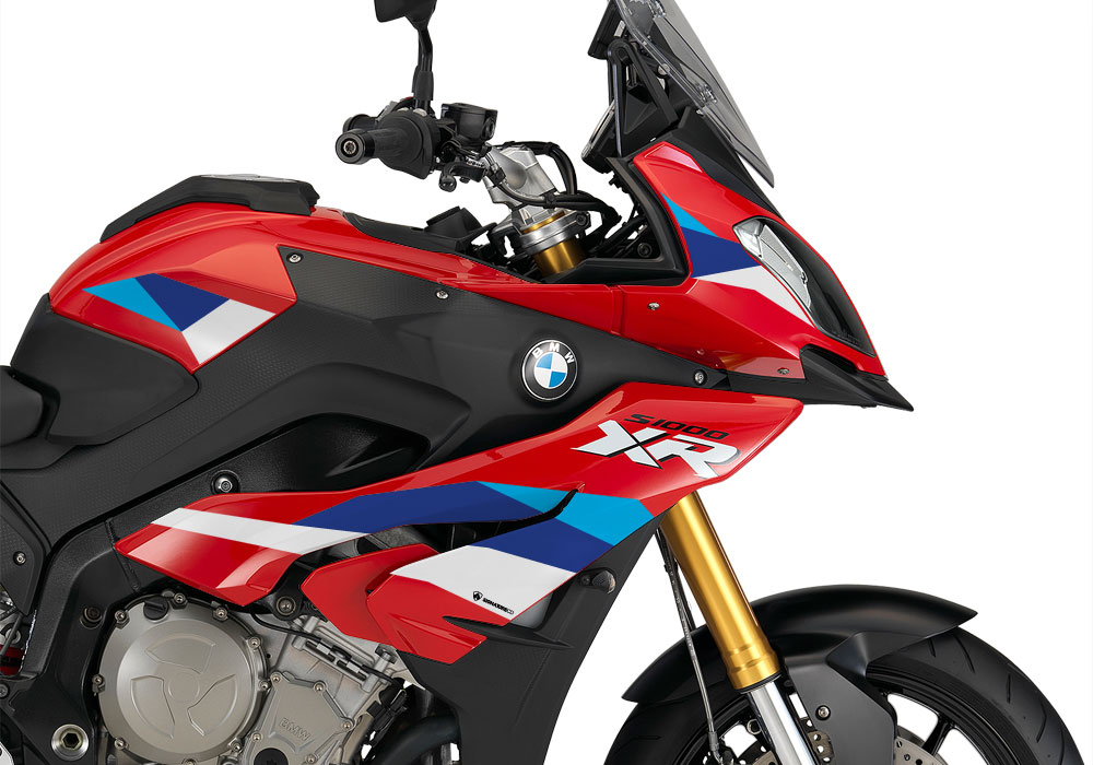 BMW S1000XR Racing Red Legend Blue/ White Stickers Kit - Image 2