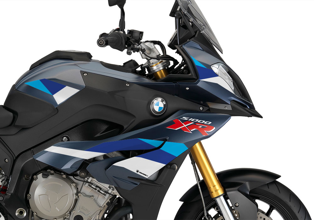 BMW S1000XR Ocean Blue Metallic Matte Legend Blue/ White Stickers Kit - Image 2