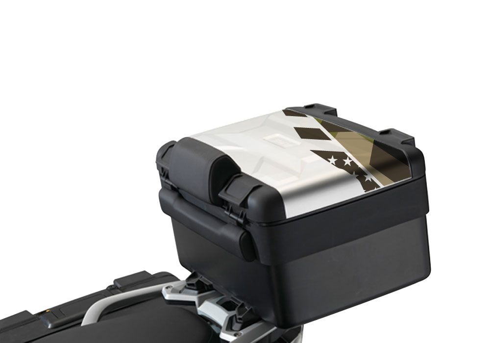 BSTI 2313 Vario TopBox BMW R1200GS LC M90 Stickers Kit Green Camo 1