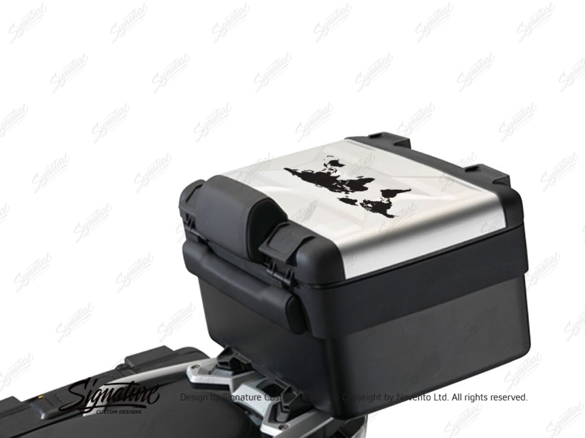 BMW Vario Top Box The Globe Black Stickers Kit Signature Custom
