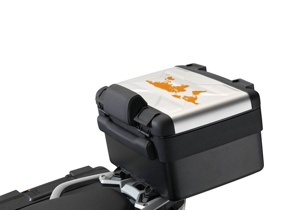 BSTI 2318 Vario Top Box BMW R1200GS LC The Globe Orange Stickers Kit 1