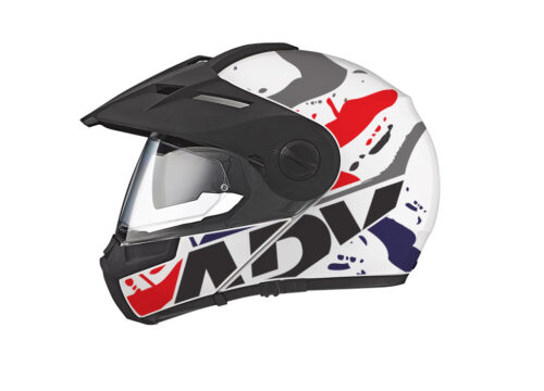 Schuberth E1 Helmet (White) Safari Series Black/Red/Blue