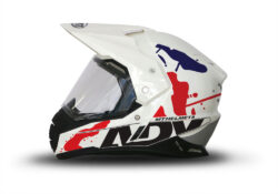MT Synchrony Duo Sport Helmet (White) Safari Series Red/Blue