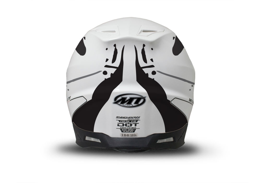 MT Synchrony Duo Sport Helmet (White) Safari Series Black/ Grey - Image 2