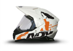 MT Synchrony Duo Sport Helmet (White) Safari Series Orange/ Black