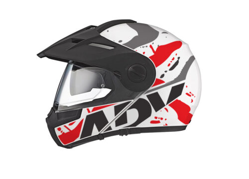 Schuberth E1 Helmet (White) Safari Series Black/Red