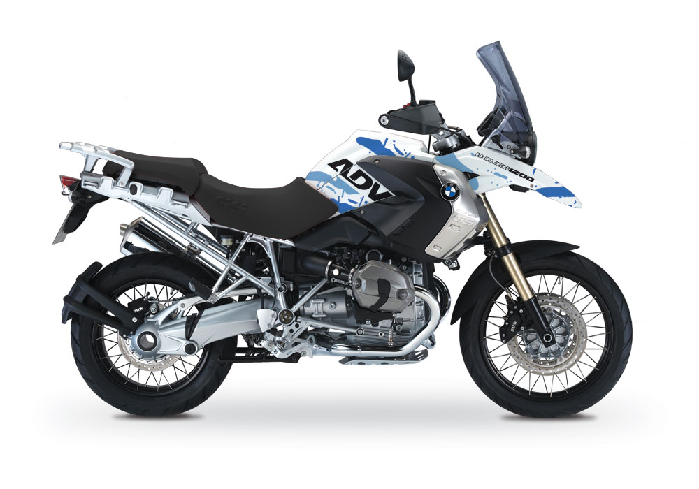 BMW R1200GS 2008-2012 Alpine White Safari Blue Variations Stickers Kit
