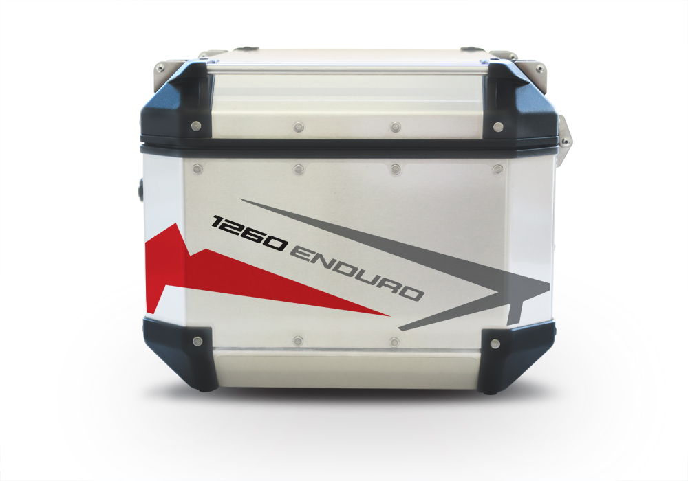 GISTI 2453 Givi Trekker Outback Top Box 42lt 58lt Spike Red Grey Stickers Kit 1260ENDURO