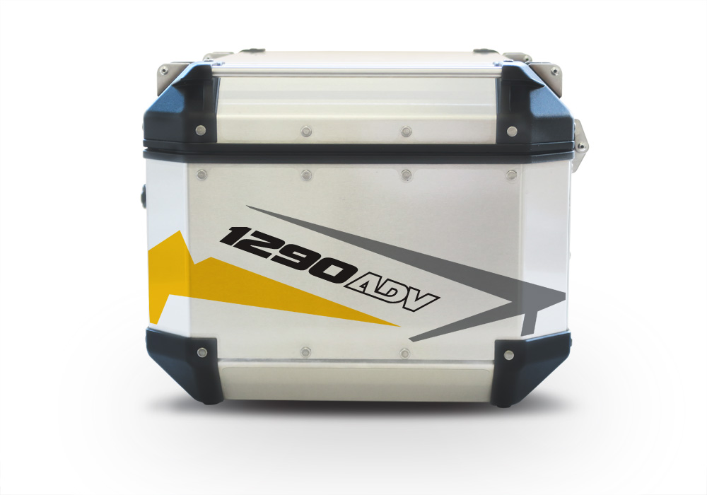 Givi Trekker Outback Top Box Spike Yellow/ Grey Stickers Kit - Image 5