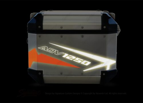 GISTI 2462 Givi Trekker Outback Top Box 42lt 58lt Spike Orange Black Reflective Stickers Kit ADV1250 NIGHT