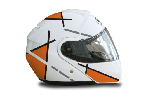 Shoei Neotec White Vector Series Orange & Black Stickers Kit